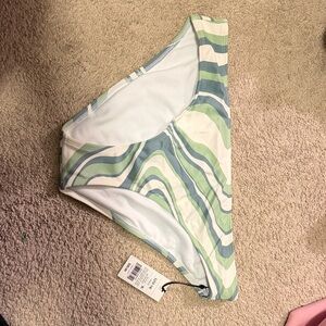 Target Wave Pattern Bikini Bottom - Green and Blue